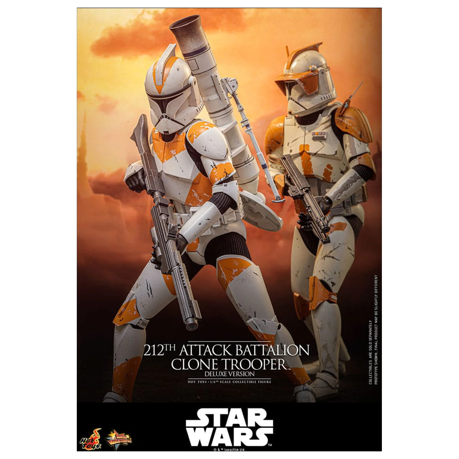 Star Wars: The Clone Wars akciófigura 1/6 212th Attack Battalion Clone Trooper Deluxe Version 30 cm termékfotó