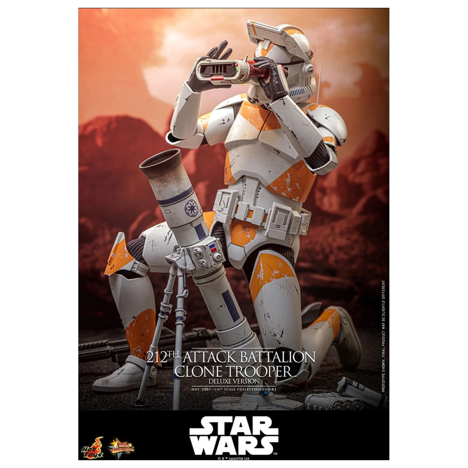 Star Wars: The Clone Wars akciófigura 1/6 212th Attack Battalion Clone Trooper Deluxe Version 30 cm termékfotó