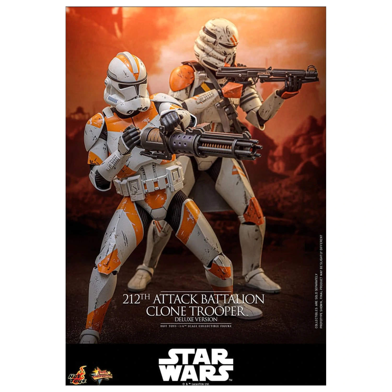 Star Wars: The Clone Wars akciófigura 1/6 212th Attack Battalion Clone Trooper Deluxe Version 30 cm termékfotó