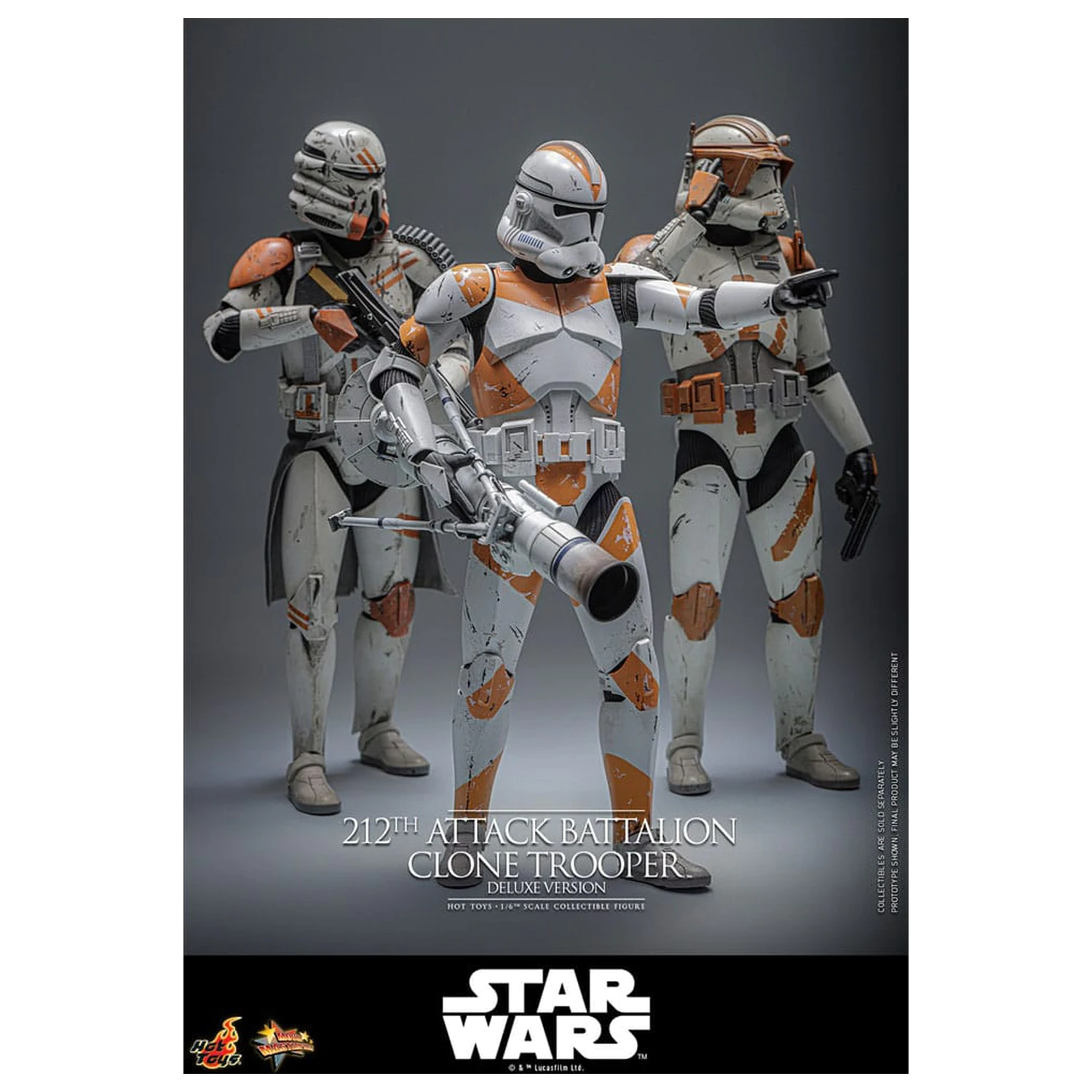 Star Wars: The Clone Wars akciófigura 1/6 212th Attack Battalion Clone Trooper Deluxe Version 30 cm termékfotó
