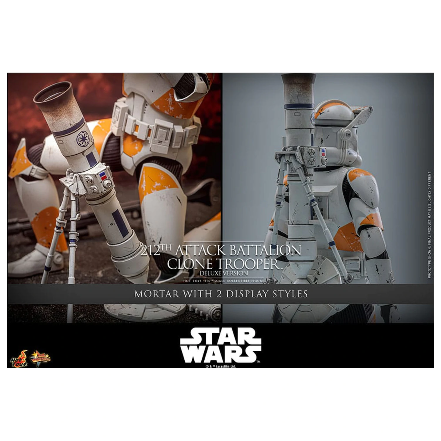 Star Wars: The Clone Wars akciófigura 1/6 212th Attack Battalion Clone Trooper Deluxe Version 30 cm termékfotó