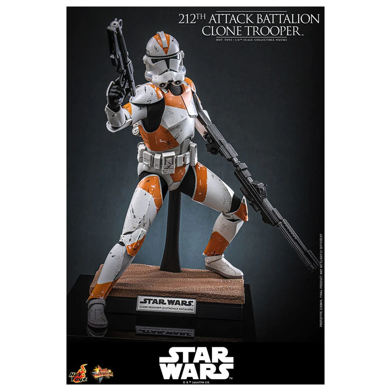 Star Wars: The Clone Wars akciófigura 1/6 212th Attack Battalion Clone Trooper Deluxe Version 30 cm termékfotó