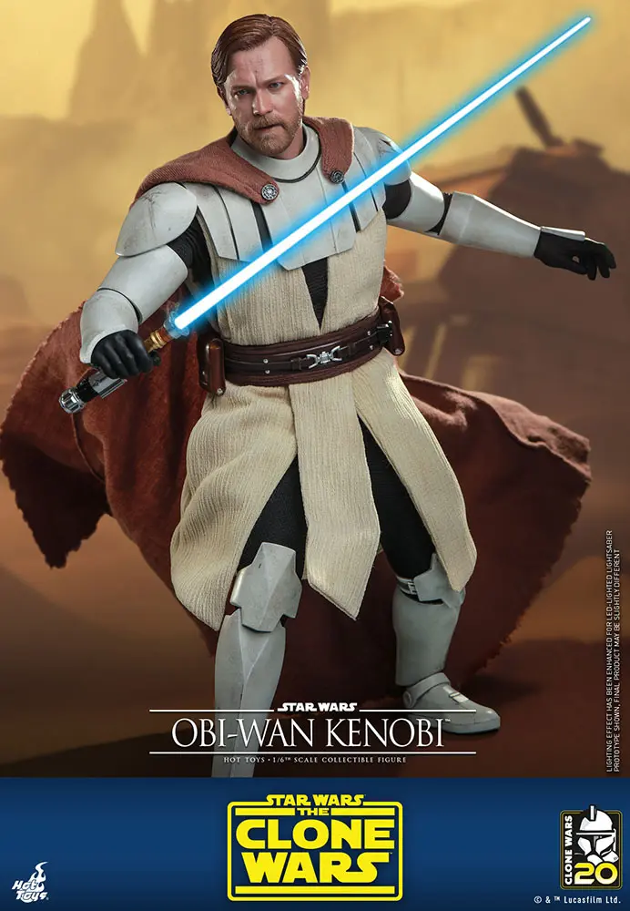 Star Wars The Clone Wars akciófigura 1/6 Obi-Wan Kenobi 30 cm termékfotó