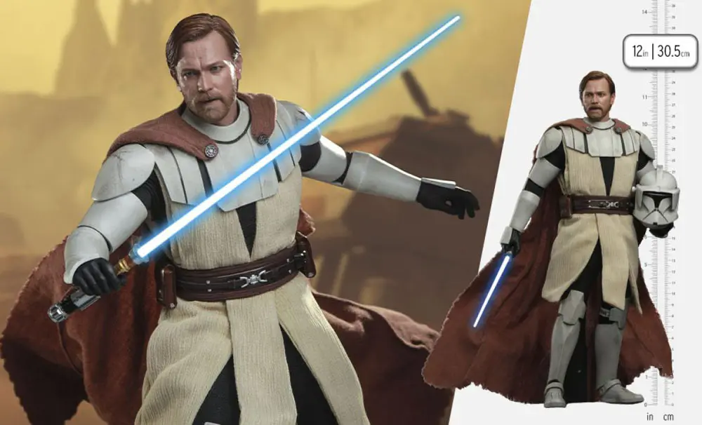 Star Wars The Clone Wars akciófigura 1/6 Obi-Wan Kenobi 30 cm termékfotó