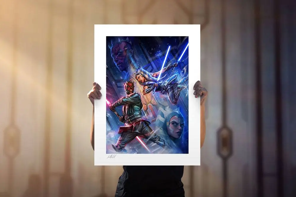 Star Wars: The Clone Wars Art Print One Last Lesson: Ahsoka Tano vs Darth Maul 46 x 61 cm - keretezetlen vászonkép termékfotó