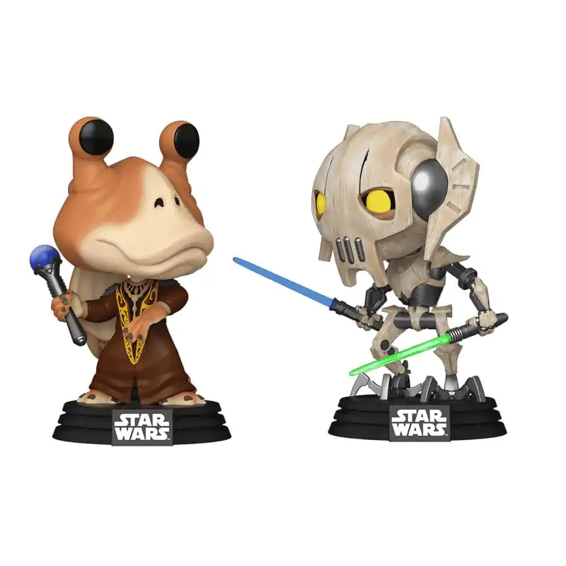 Star Wars: The Clone Wars Funko POP! Vinyl Bobble-Heads 2 db-os figura csomag Jar Jar Binks vs. General Grievous 9 cm termékfotó