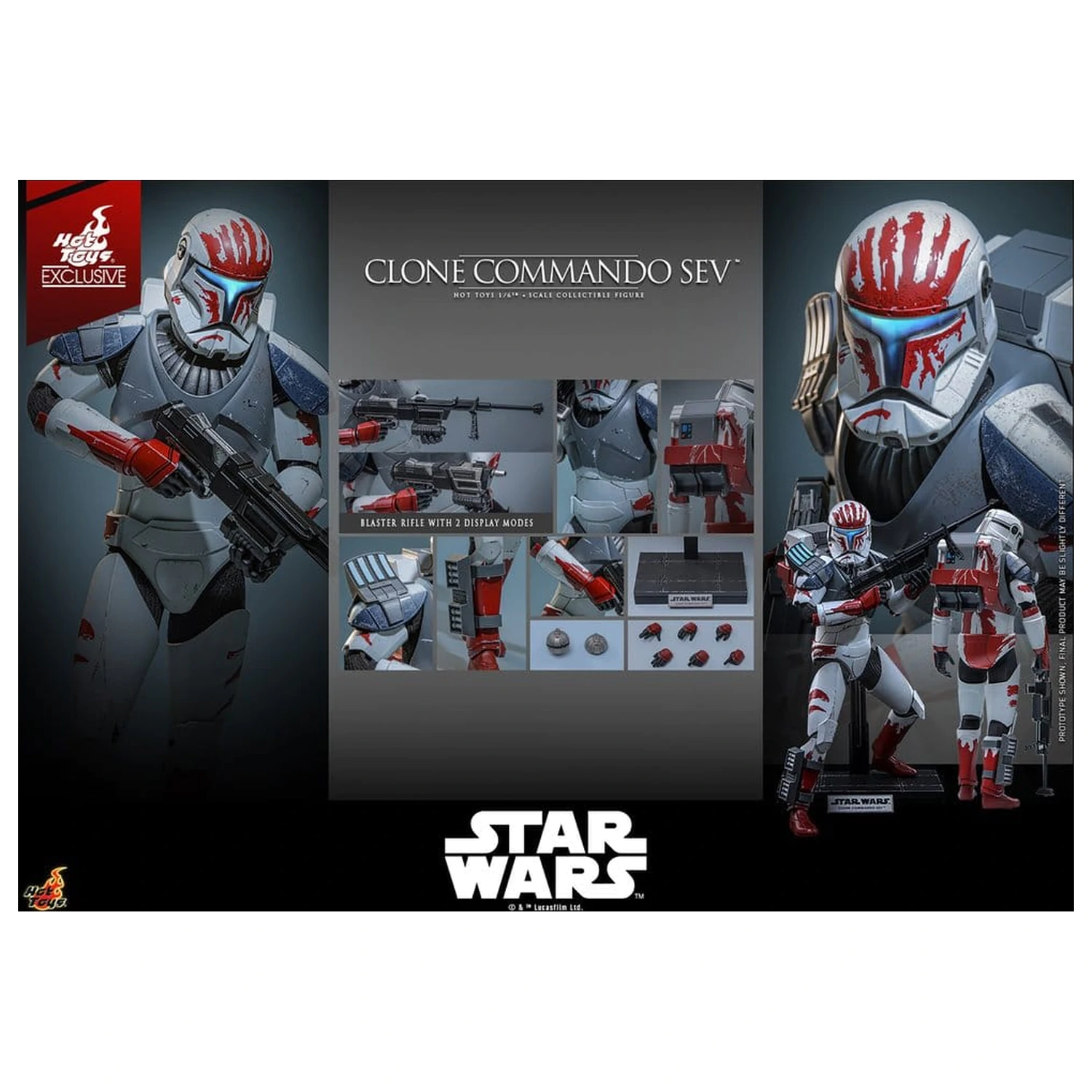 Star Wars: The Clone Wars Television Masterpiece akciófigura 1/6 Clone Commando Sev 30 cm termékfotó