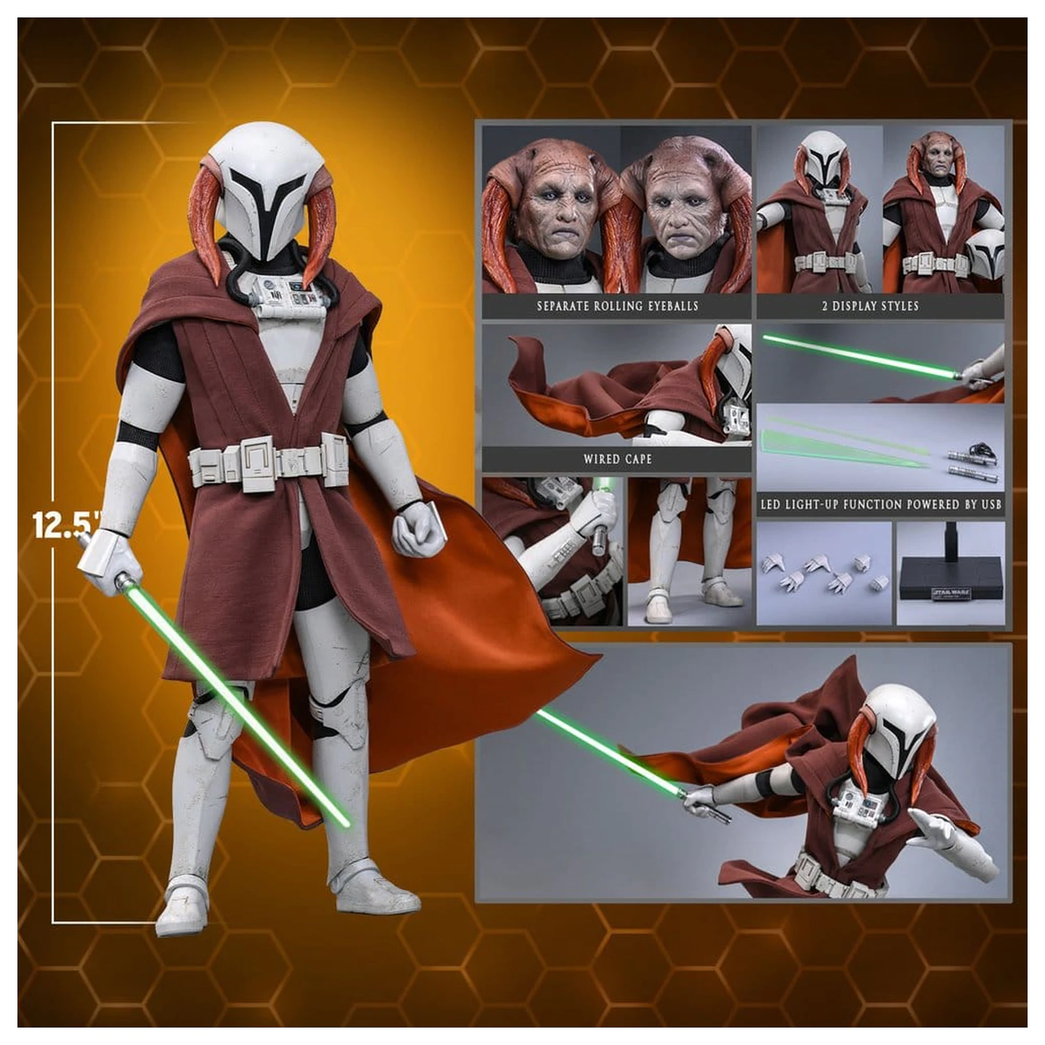 Star Wars: The Clone Wars Television Masterpiece akciófigura 1/6 Saesee Tiin (Clone Armor) 32 cm termékfotó