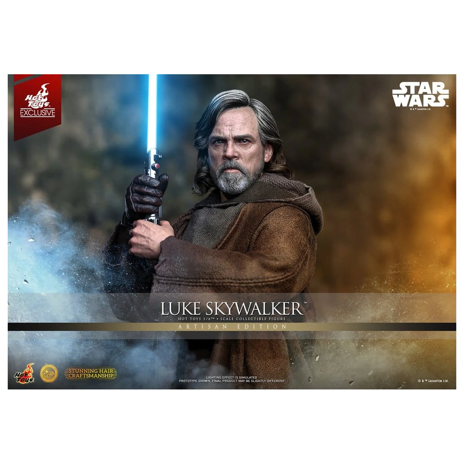 Star Wars: The Last Jedi Movie Masterpiece 1/6 Luke Skywalker (Artisan Edition) akciófigura 29 cm termékfotó