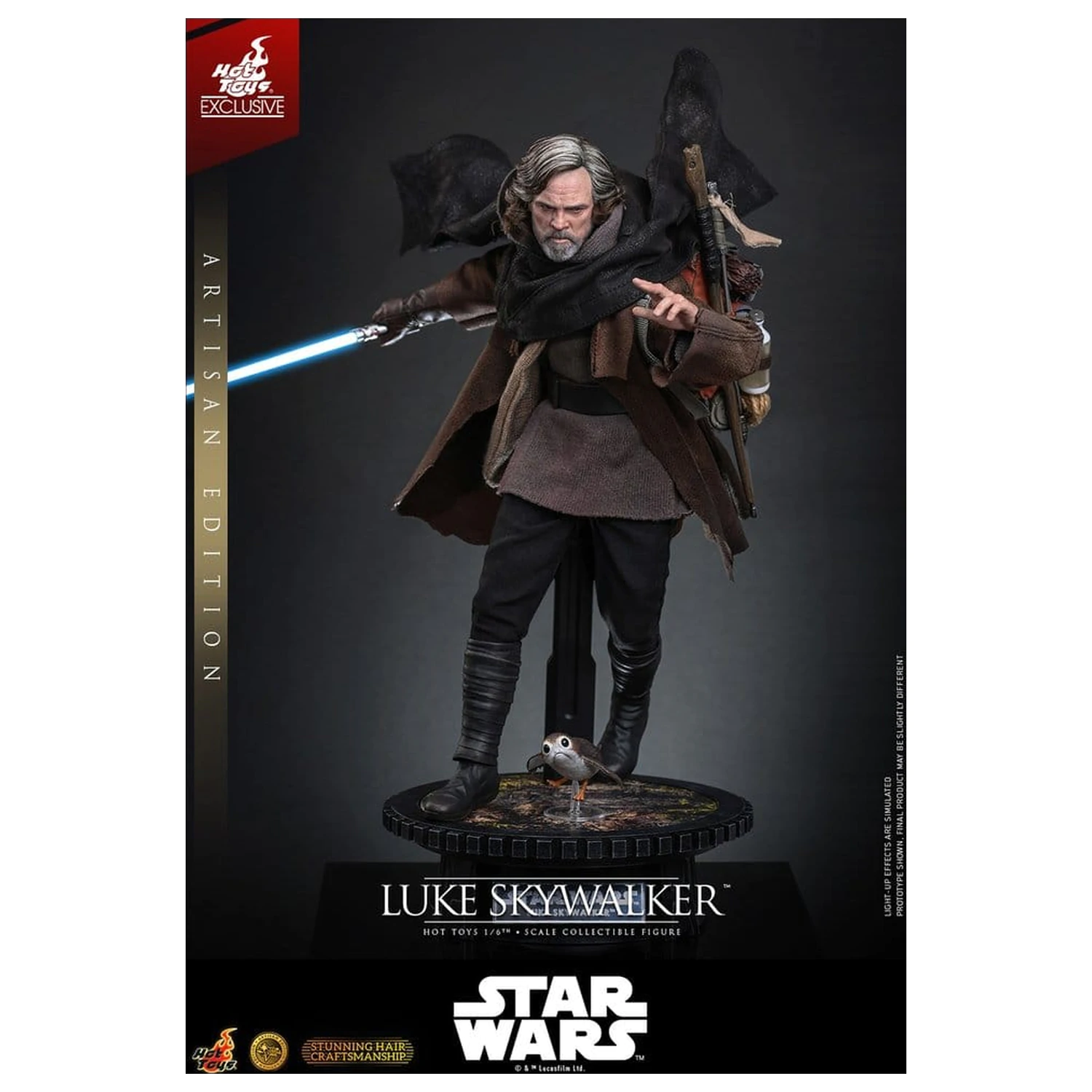 Star Wars: The Last Jedi Movie Masterpiece 1/6 Luke Skywalker (Artisan Edition) akciófigura 29 cm termékfotó