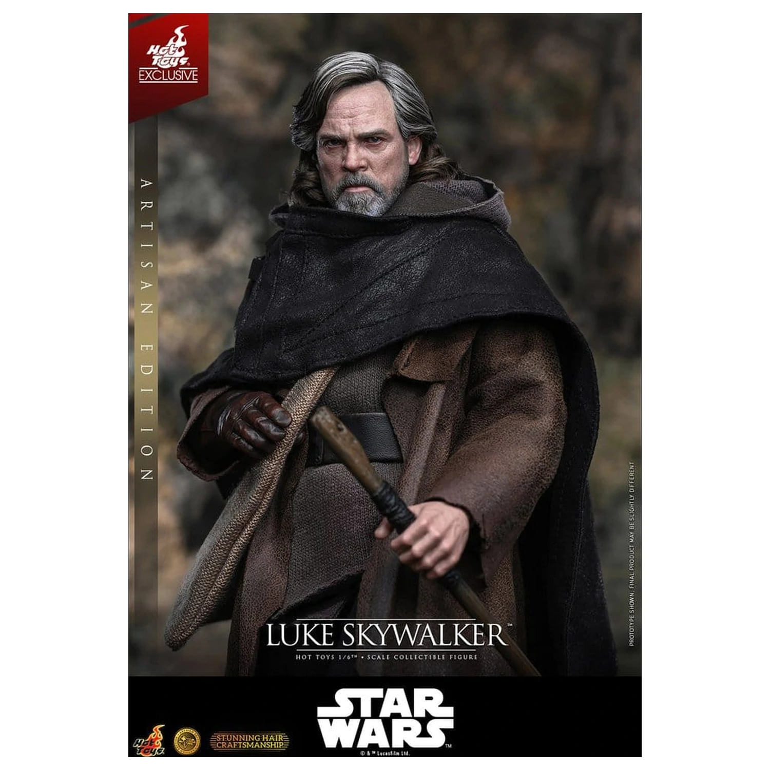 Star Wars: The Last Jedi Movie Masterpiece 1/6 Luke Skywalker (Artisan Edition) akciófigura 29 cm termékfotó
