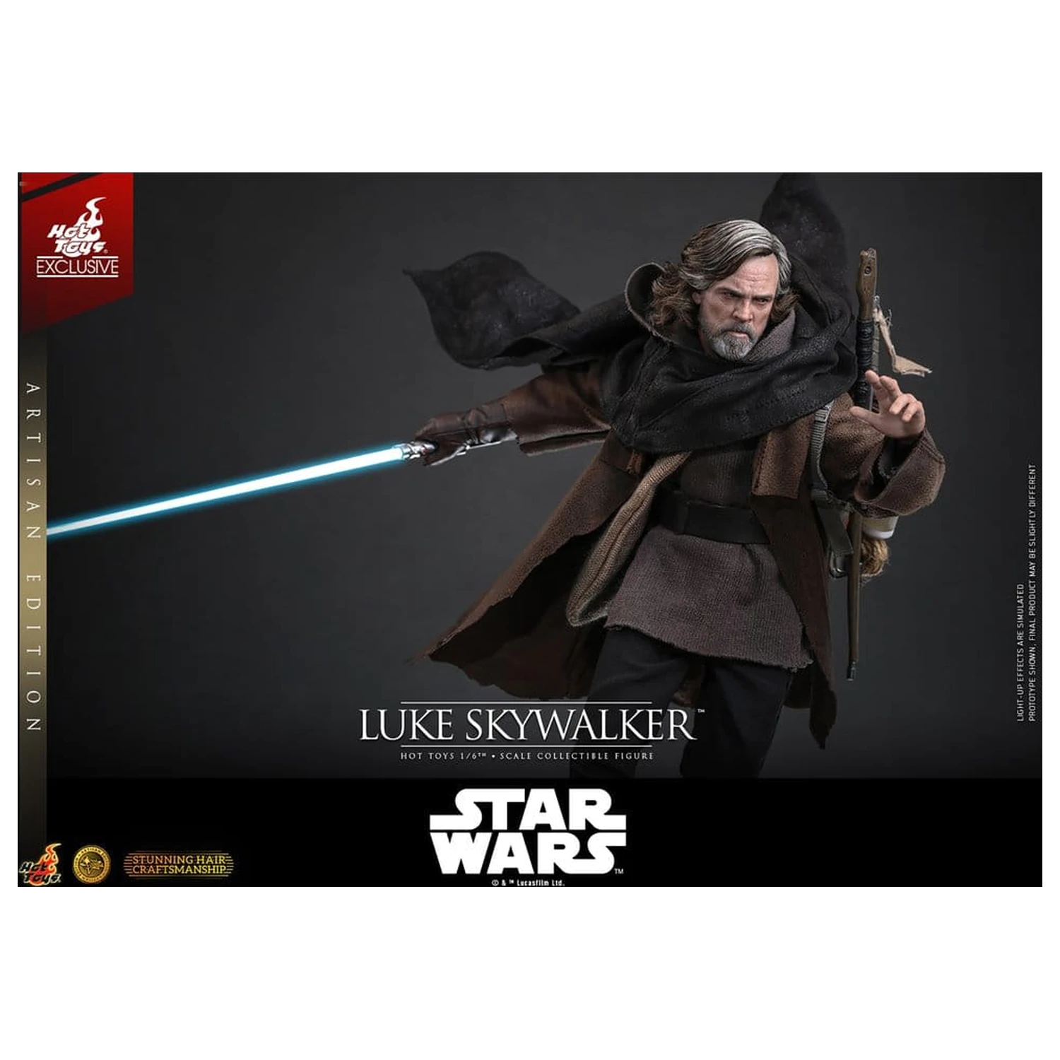 Star Wars: The Last Jedi Movie Masterpiece 1/6 Luke Skywalker (Artisan Edition) akciófigura 29 cm termékfotó