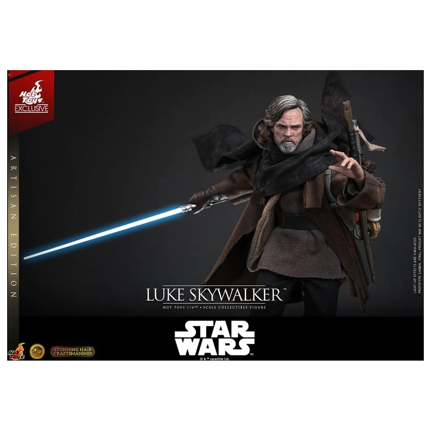 Star Wars: The Last Jedi Movie Masterpiece 1/6 Luke Skywalker (Artisan Edition) akciófigura 29 cm termékfotó
