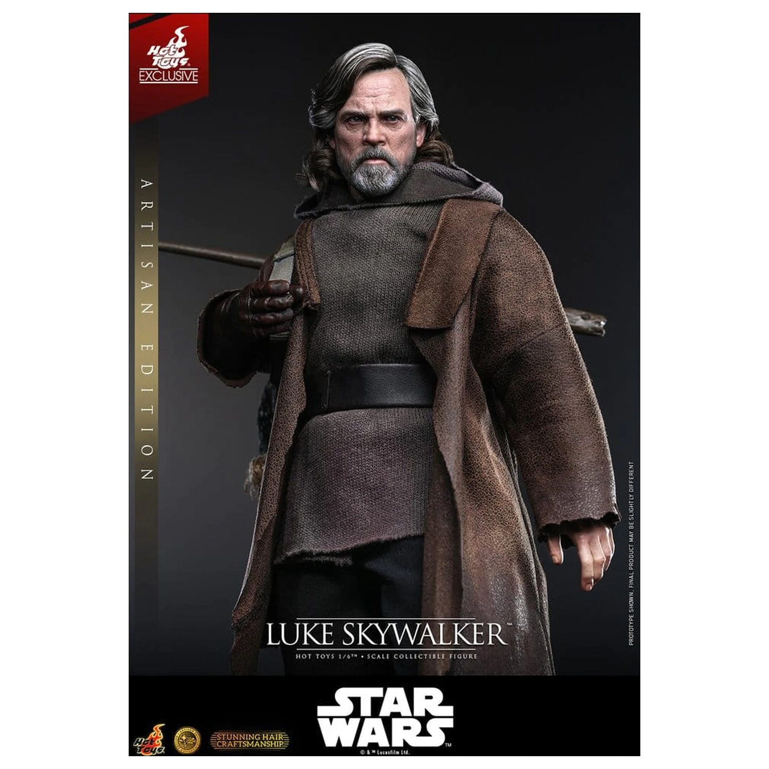 Star Wars: The Last Jedi Movie Masterpiece 1/6 Luke Skywalker (Artisan Edition) akciófigura 29 cm termékfotó