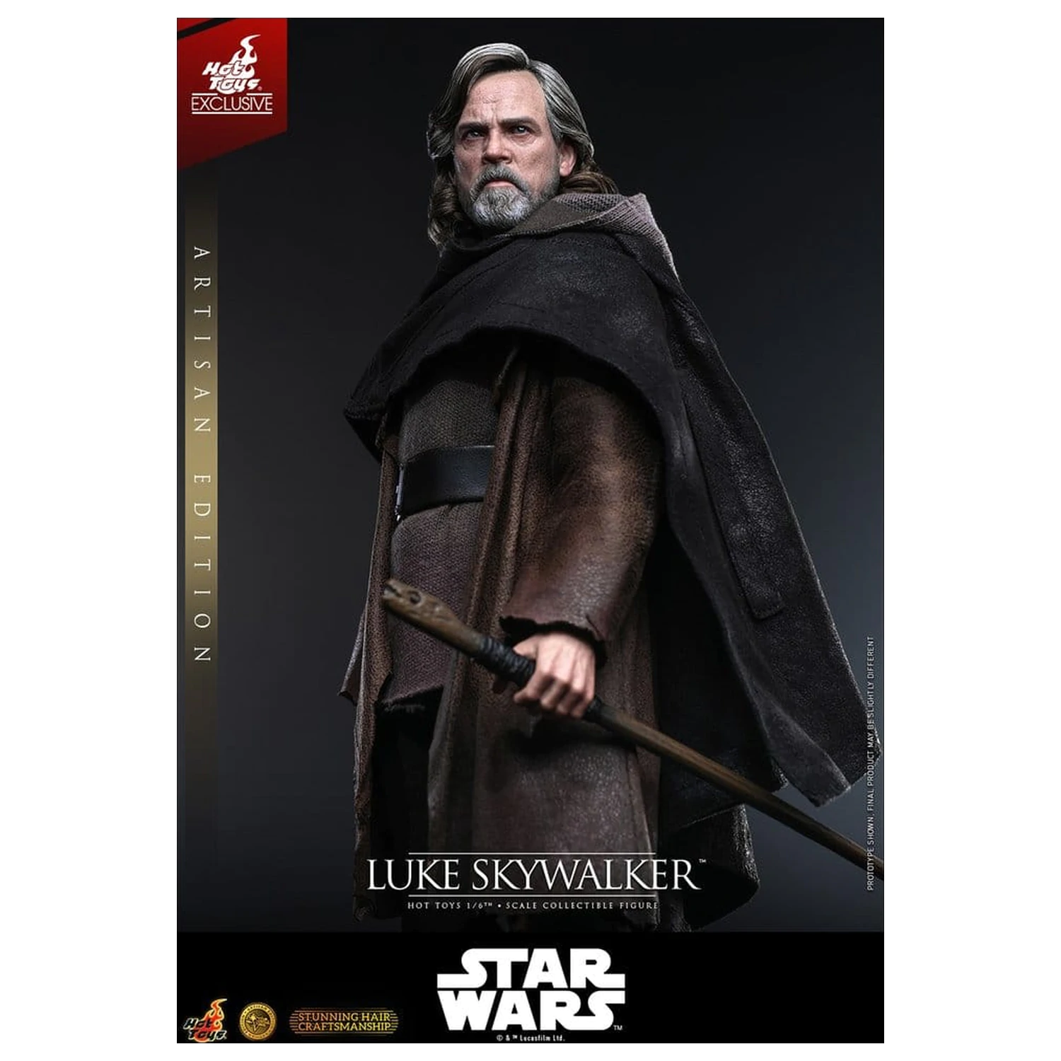 Star Wars: The Last Jedi Movie Masterpiece 1/6 Luke Skywalker (Artisan Edition) akciófigura 29 cm termékfotó