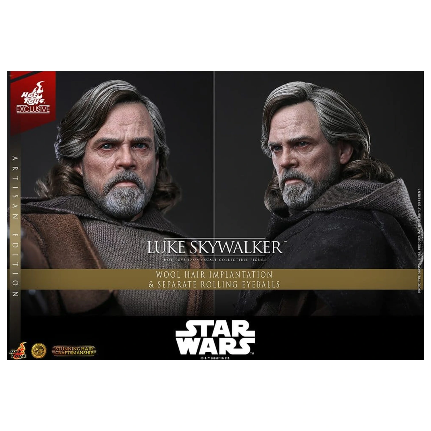 Star Wars: The Last Jedi Movie Masterpiece 1/6 Luke Skywalker (Artisan Edition) akciófigura 29 cm termékfotó