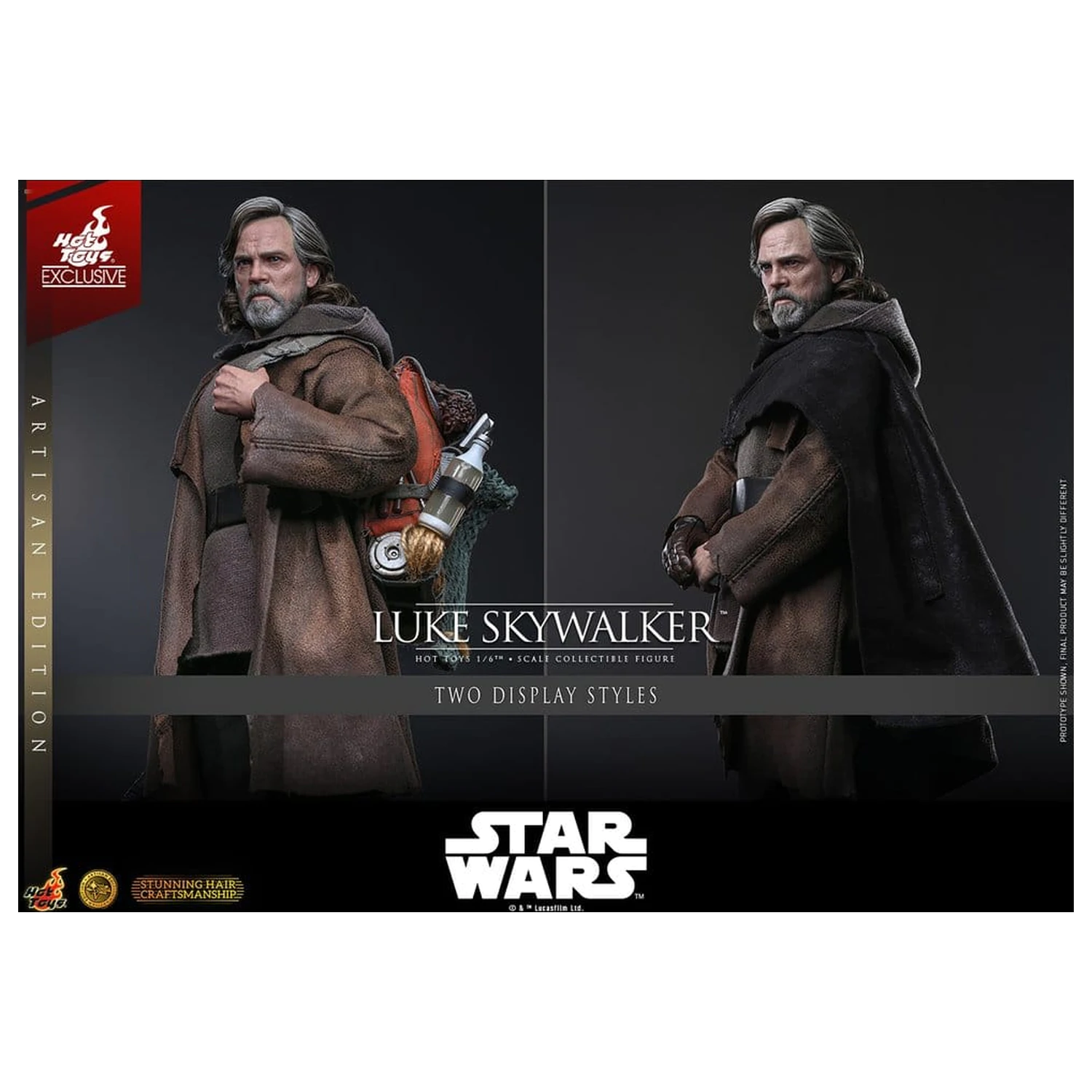 Star Wars: The Last Jedi Movie Masterpiece 1/6 Luke Skywalker (Artisan Edition) akciófigura 29 cm termékfotó