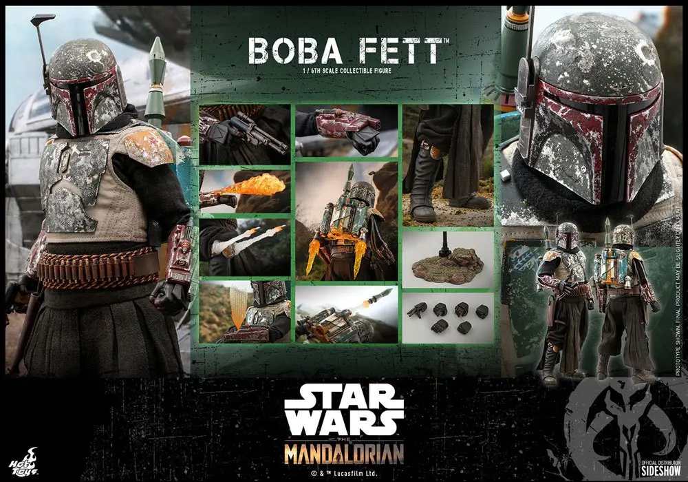 Star Wars The Mandalorian 1/6 Boba Fett akciófigura 30 cm termékfotó