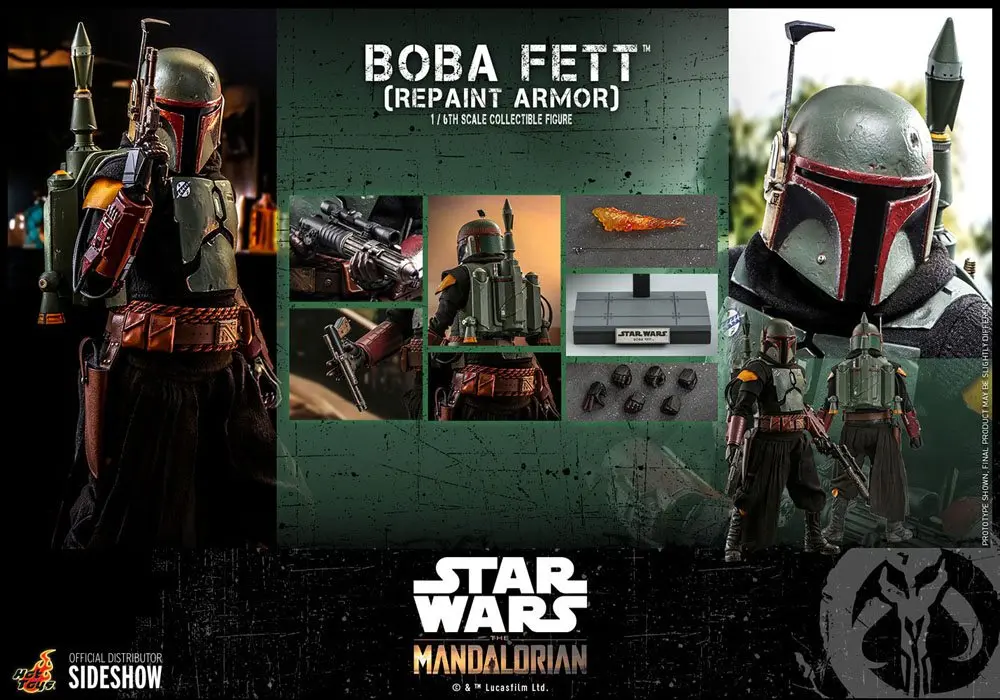 Star Wars The Mandalorian 1/6 Boba Fett (Repaint Armor) akciófigura 30 cm termékfotó