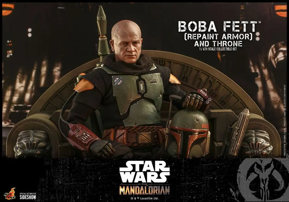 Star Wars The Mandalorian 1/6 Boba Fett (Repaint Armor) and Throne akciófigura 30 cm termékfotó