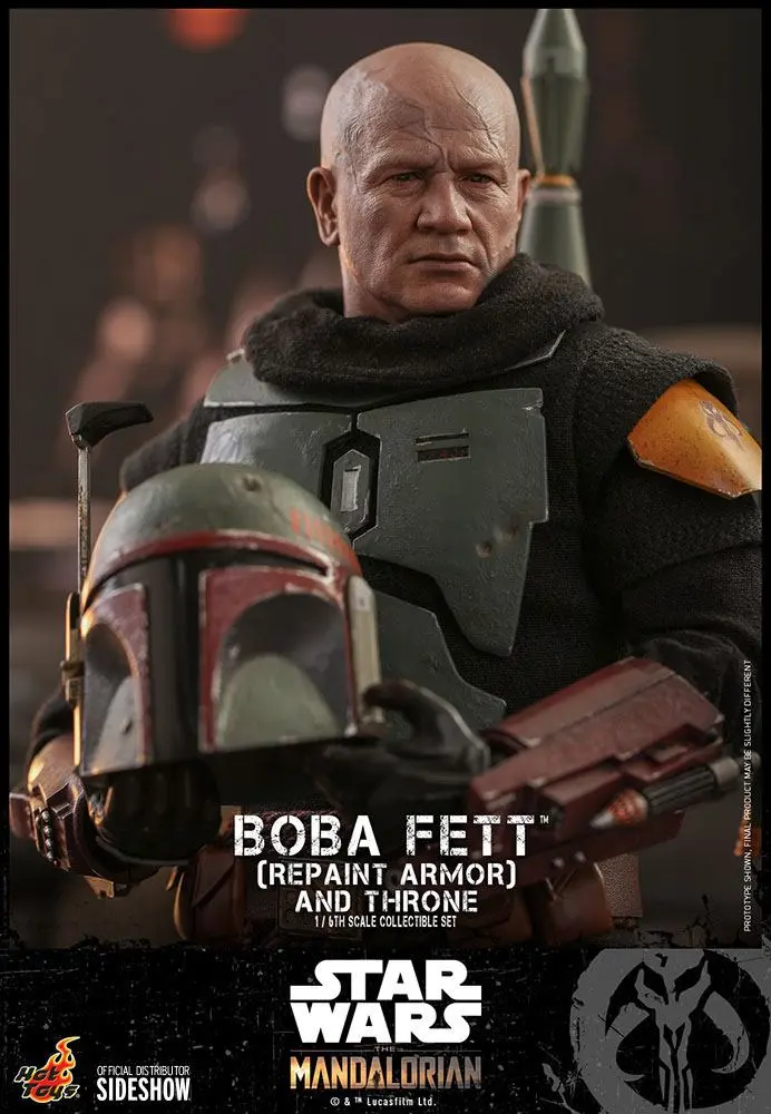 Star Wars The Mandalorian 1/6 Boba Fett (Repaint Armor) and Throne akciófigura 30 cm termékfotó