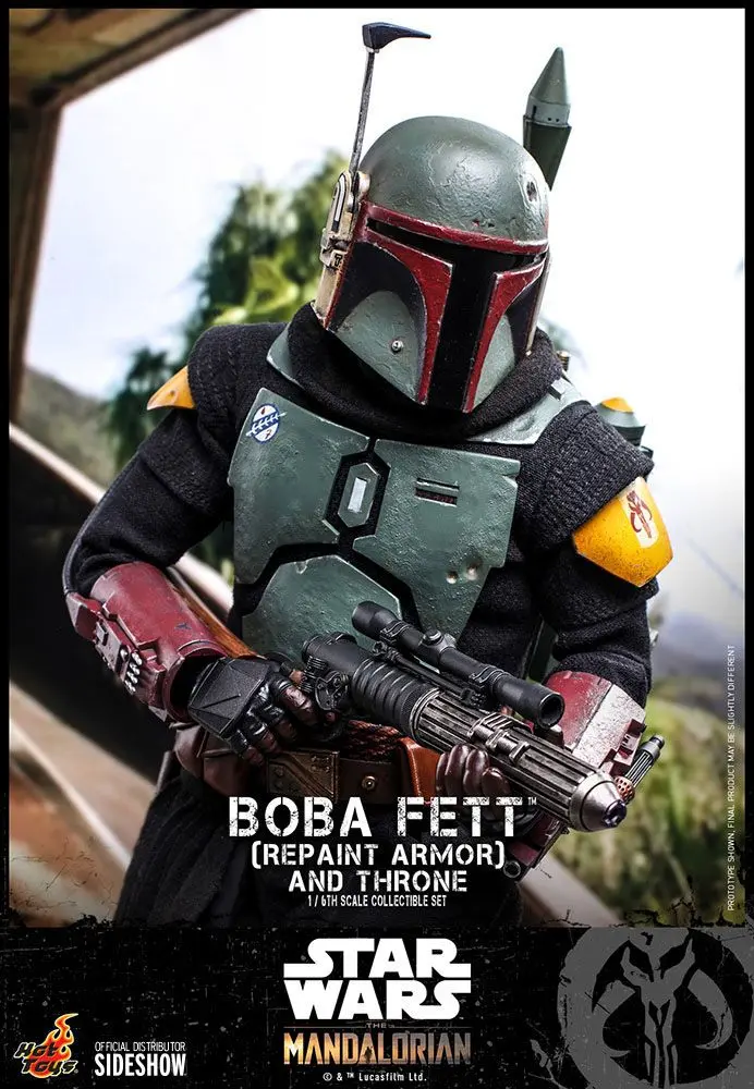 Star Wars The Mandalorian 1/6 Boba Fett (Repaint Armor) and Throne akciófigura 30 cm termékfotó