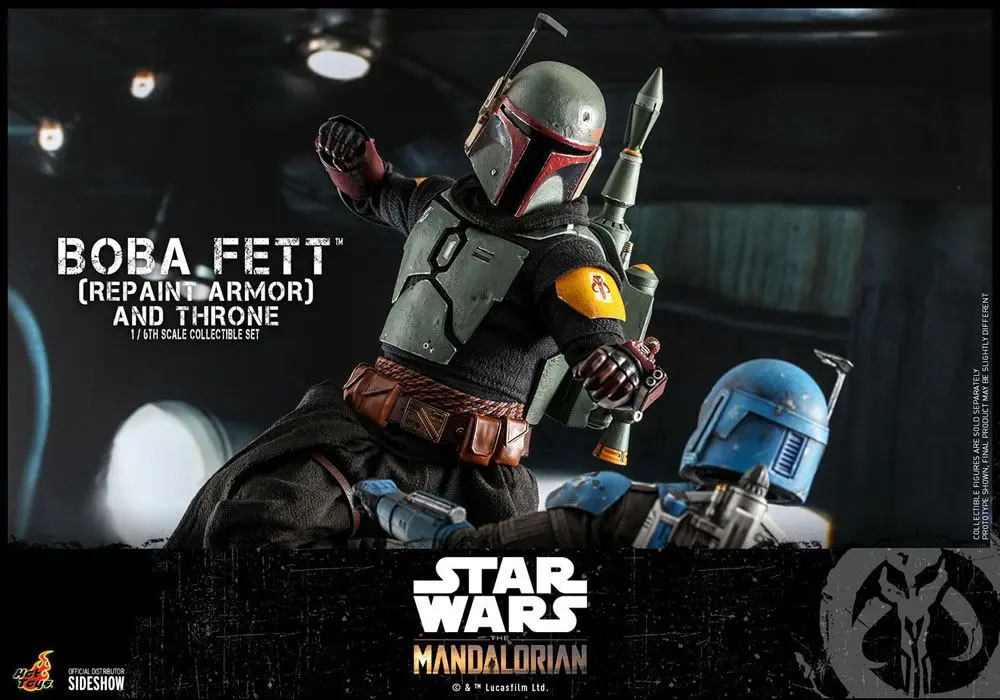 Star Wars The Mandalorian 1/6 Boba Fett (Repaint Armor) and Throne akciófigura 30 cm termékfotó