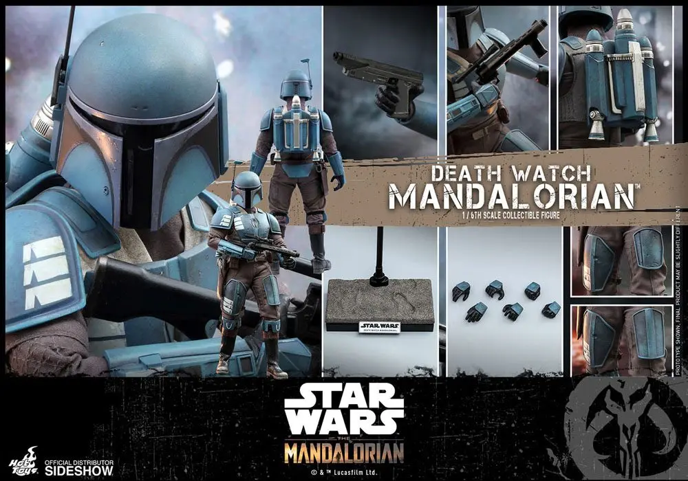 Star Wars The Mandalorian 1/6 Death Watch Mandalorian akciófigura 30 cm termékfotó