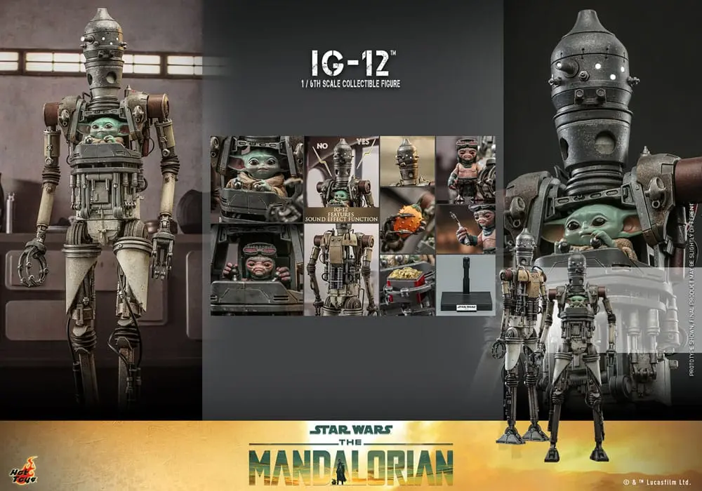 Star Wars: The Mandalorian 1/6 IG-12 akciófigura 36 cm termékfotó