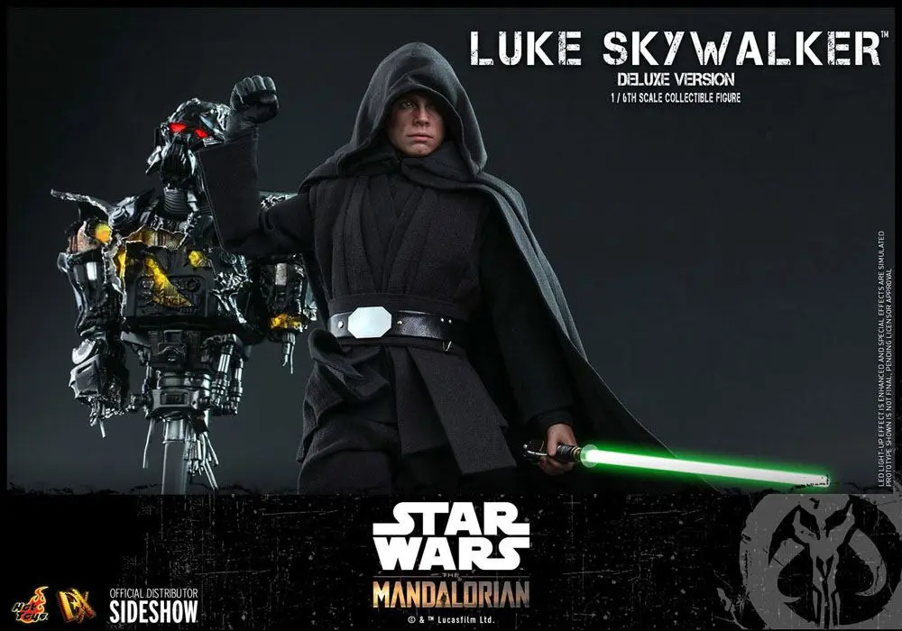 Star Wars The Mandalorian 1/6 Luke Skywalker (Deluxe Version) akciófigura 30 cm termékfotó