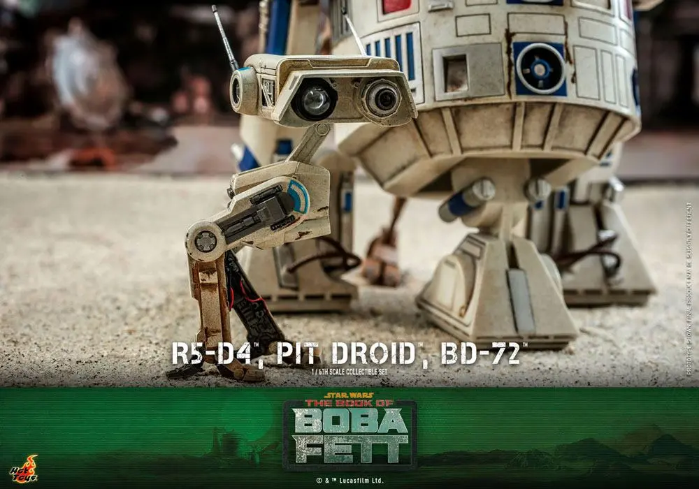 Star Wars The Mandalorian 1/6 R5-D4, Pit Droid, & BD-72 akciófigurák termékfotó