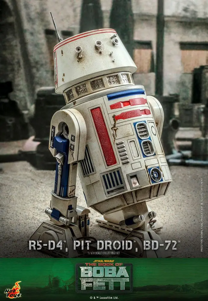 Star Wars The Mandalorian 1/6 R5-D4, Pit Droid, & BD-72 akciófigurák termékfotó