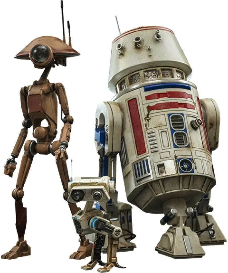 Star Wars The Mandalorian 1/6 R5-D4, Pit Droid, & BD-72 akciófigurák termékfotó