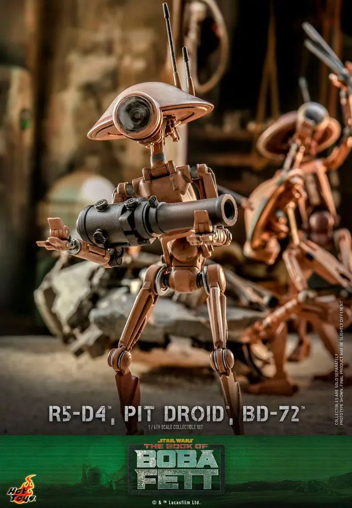 Star Wars The Mandalorian 1/6 R5-D4, Pit Droid, & BD-72 akciófigurák termékfotó