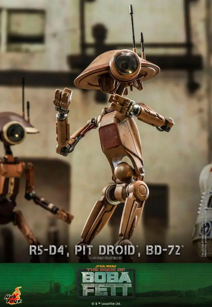 Star Wars The Mandalorian 1/6 R5-D4, Pit Droid, & BD-72 akciófigurák termékfotó