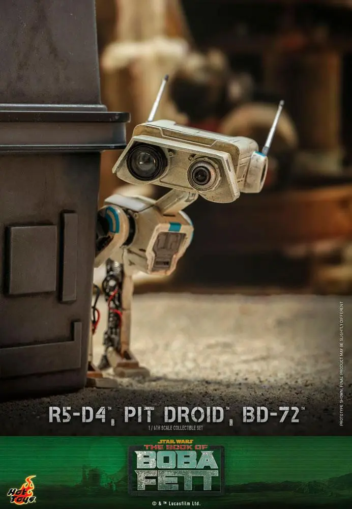 Star Wars The Mandalorian 1/6 R5-D4, Pit Droid, & BD-72 akciófigurák termékfotó