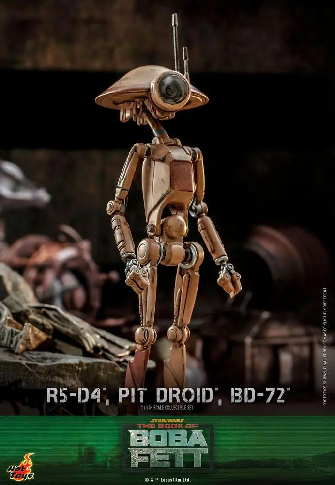 Star Wars The Mandalorian 1/6 R5-D4, Pit Droid, & BD-72 akciófigurák termékfotó