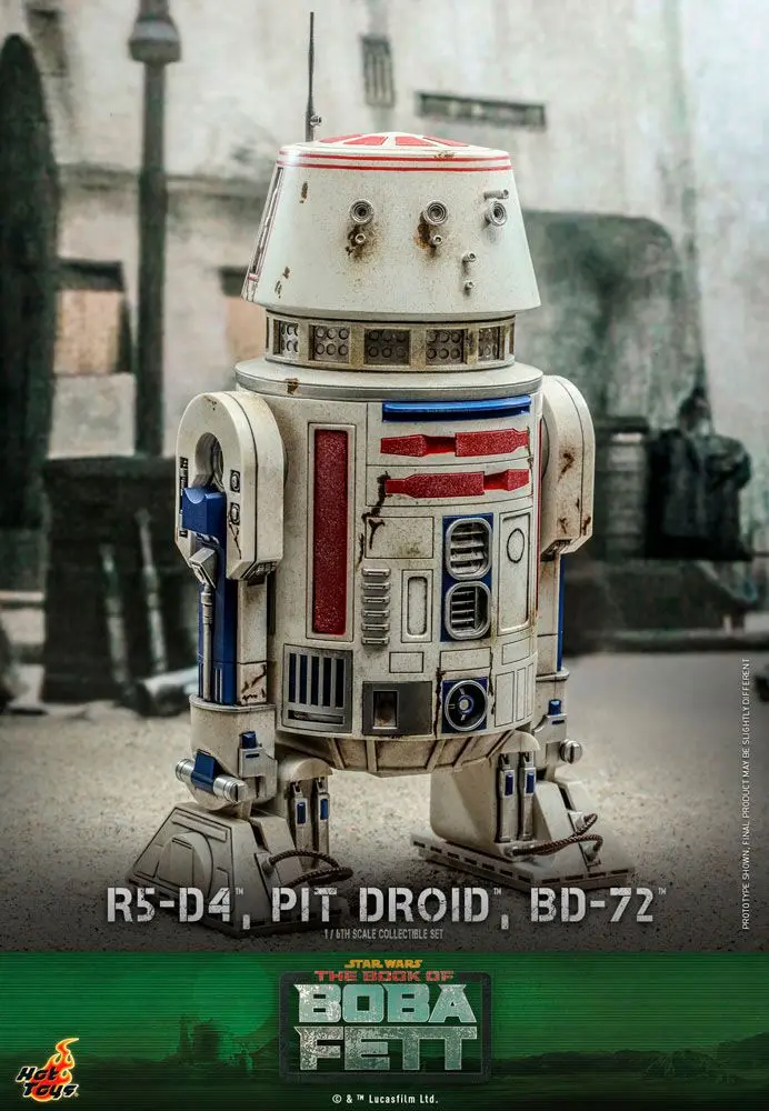 Star Wars The Mandalorian 1/6 R5-D4, Pit Droid, & BD-72 akciófigurák termékfotó