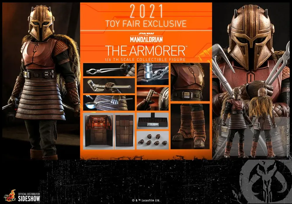 Star Wars The Mandalorian 1/6 The Armorer 2021 Toy Fair Exkluzív akciófigura 29 cm termékfotó