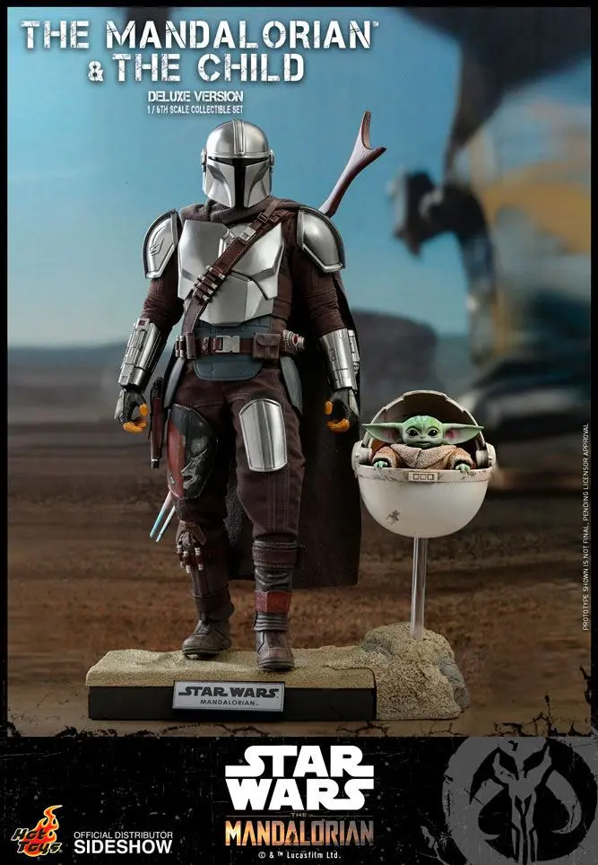 Star Wars The Mandalorian 1/6 The Mandalorian &amp; The Child Deluxe akciófigura csomag 30 cm termékfotó