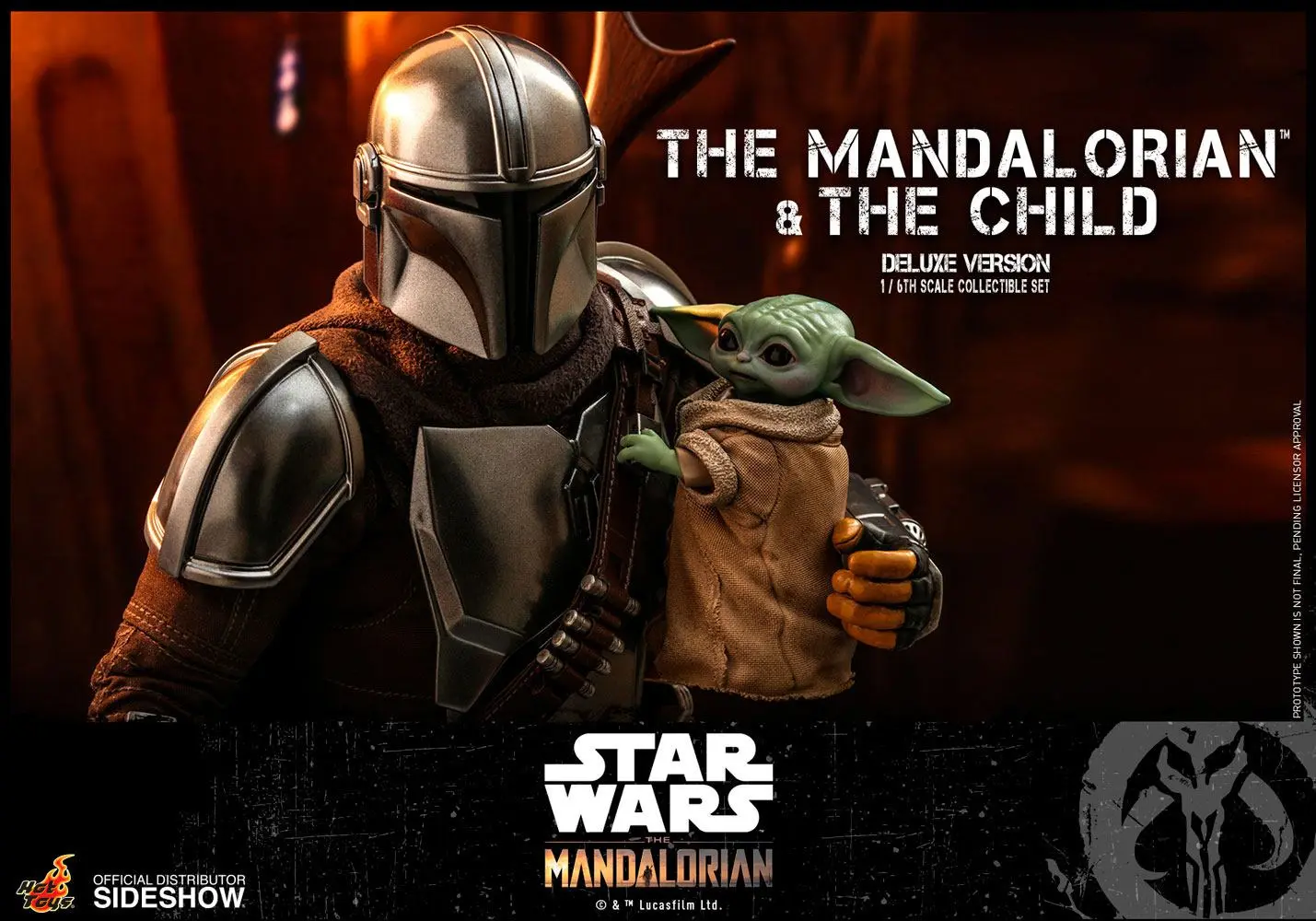 Star Wars The Mandalorian 1/6 The Mandalorian &amp; The Child Deluxe akciófigura csomag 30 cm termékfotó