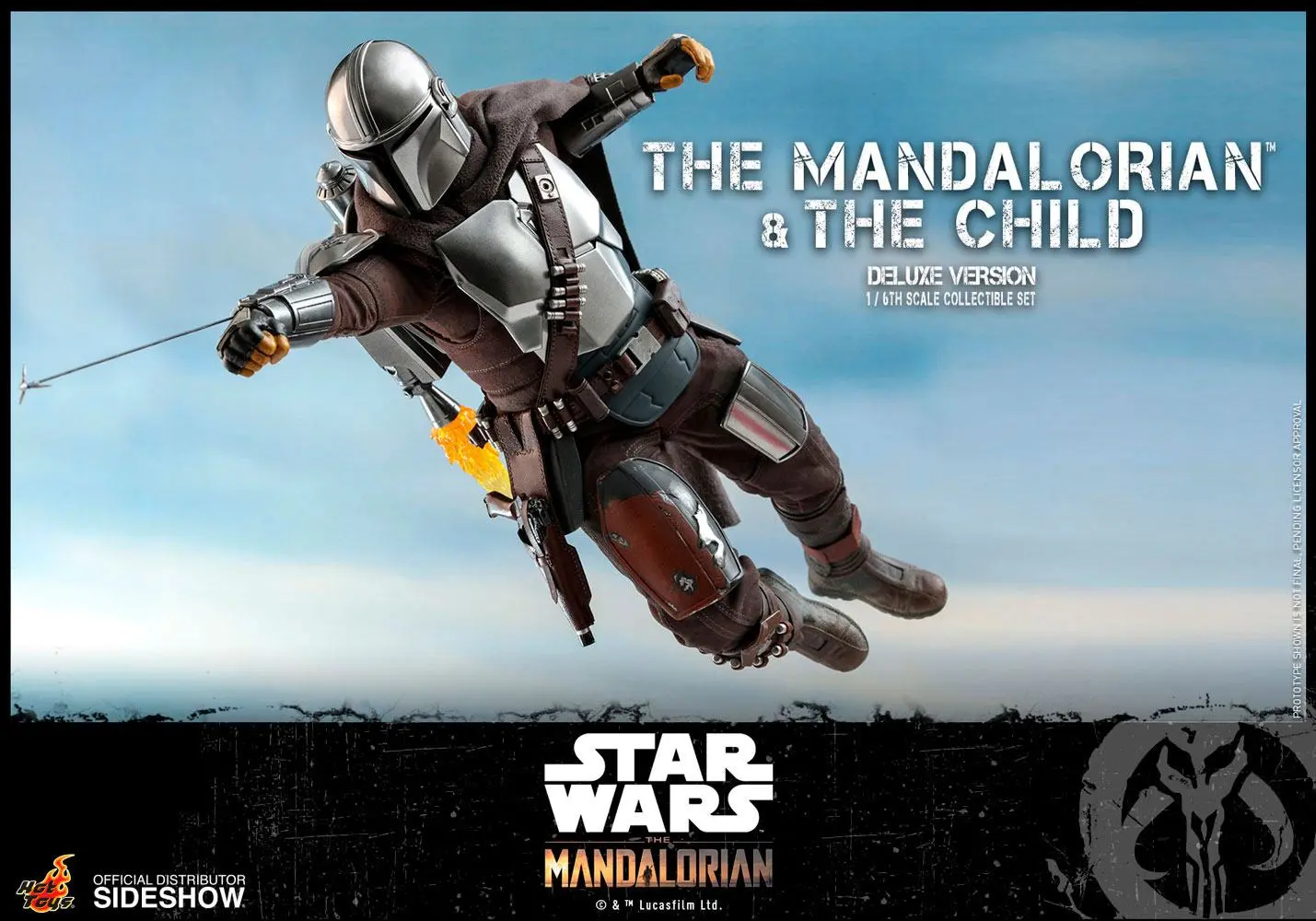 Star Wars The Mandalorian 1/6 The Mandalorian &amp; The Child Deluxe akciófigura csomag 30 cm termékfotó