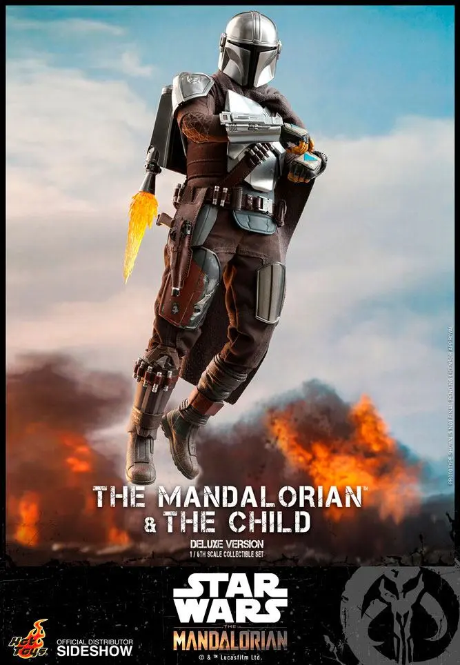 Star Wars The Mandalorian 1/6 The Mandalorian &amp; The Child Deluxe akciófigura csomag 30 cm termékfotó