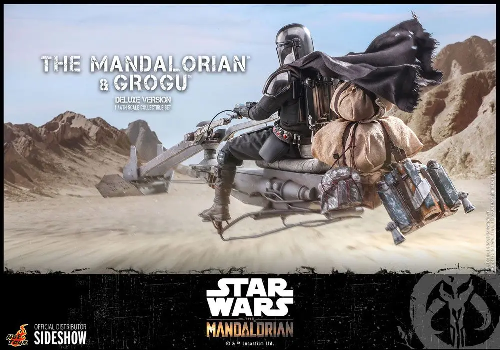 Star Wars The Mandalorian 2-Pack 1/6 The Mandalorian &amp; Grogu Deluxe Version akciófigura 30 cm termékfotó