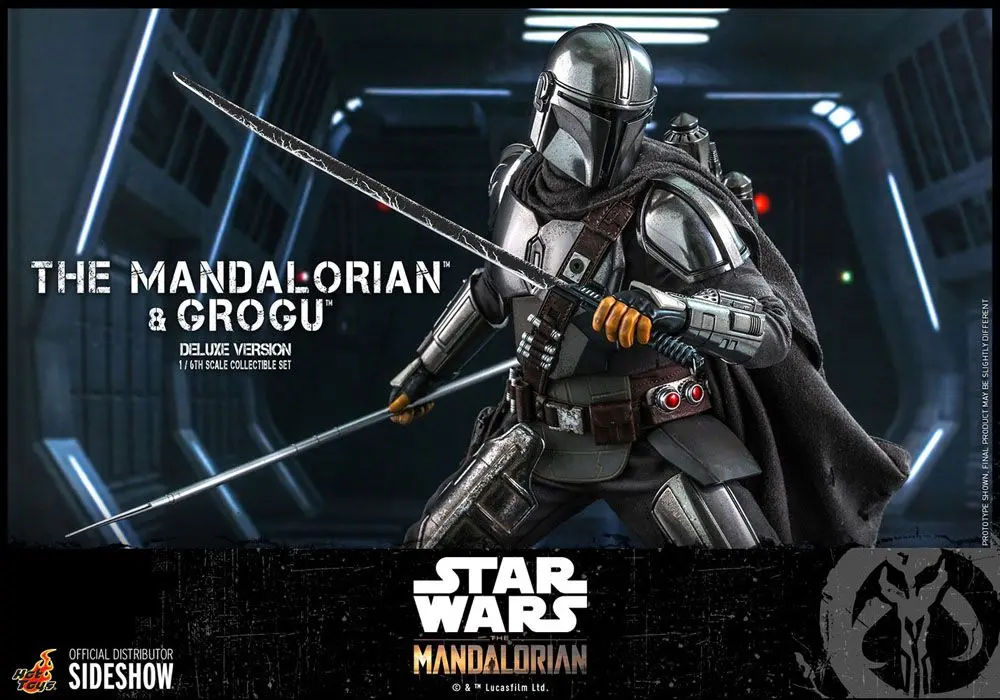 Star Wars The Mandalorian 2-Pack 1/6 The Mandalorian &amp; Grogu Deluxe Version akciófigura 30 cm termékfotó