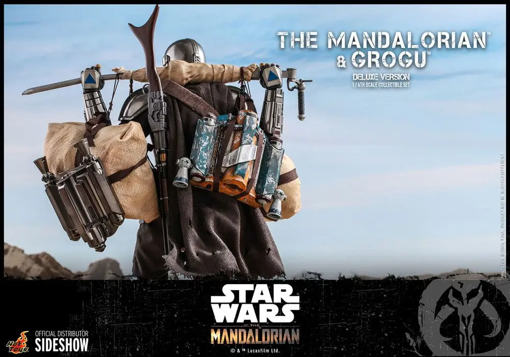 Star Wars The Mandalorian 2-Pack 1/6 The Mandalorian &amp; Grogu Deluxe Version akciófigura 30 cm termékfotó