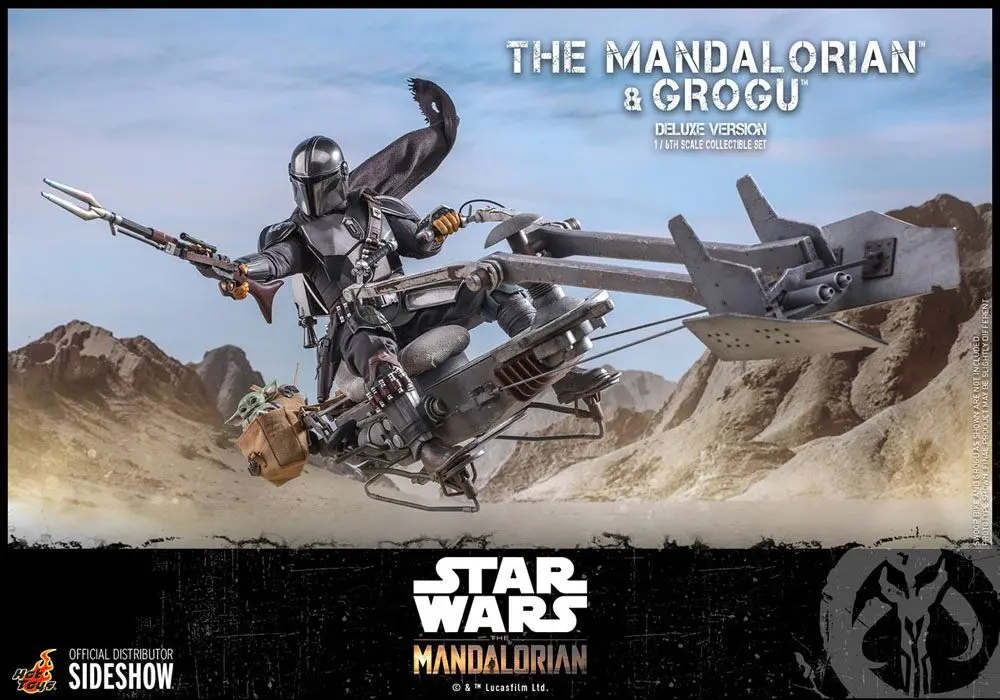 Star Wars The Mandalorian 2-Pack 1/6 The Mandalorian &amp; Grogu Deluxe Version akciófigura 30 cm termékfotó
