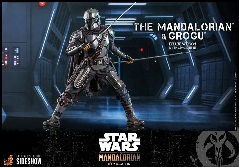 Star Wars The Mandalorian 2-Pack 1/6 The Mandalorian &amp; Grogu Deluxe Version akciófigura 30 cm termékfotó