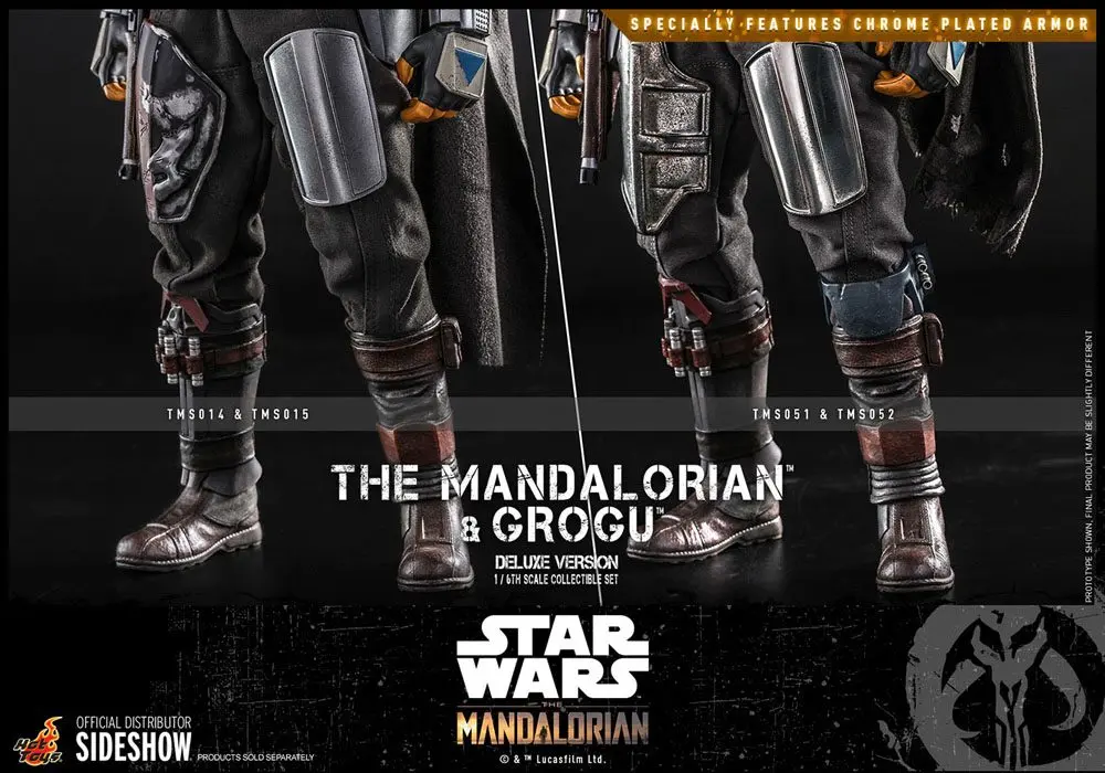 Star Wars The Mandalorian 2-Pack 1/6 The Mandalorian &amp; Grogu Deluxe Version akciófigura 30 cm termékfotó