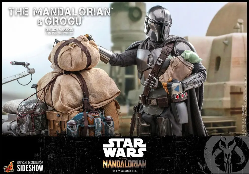 Star Wars The Mandalorian 2-Pack 1/6 The Mandalorian &amp; Grogu Deluxe Version akciófigura 30 cm termékfotó